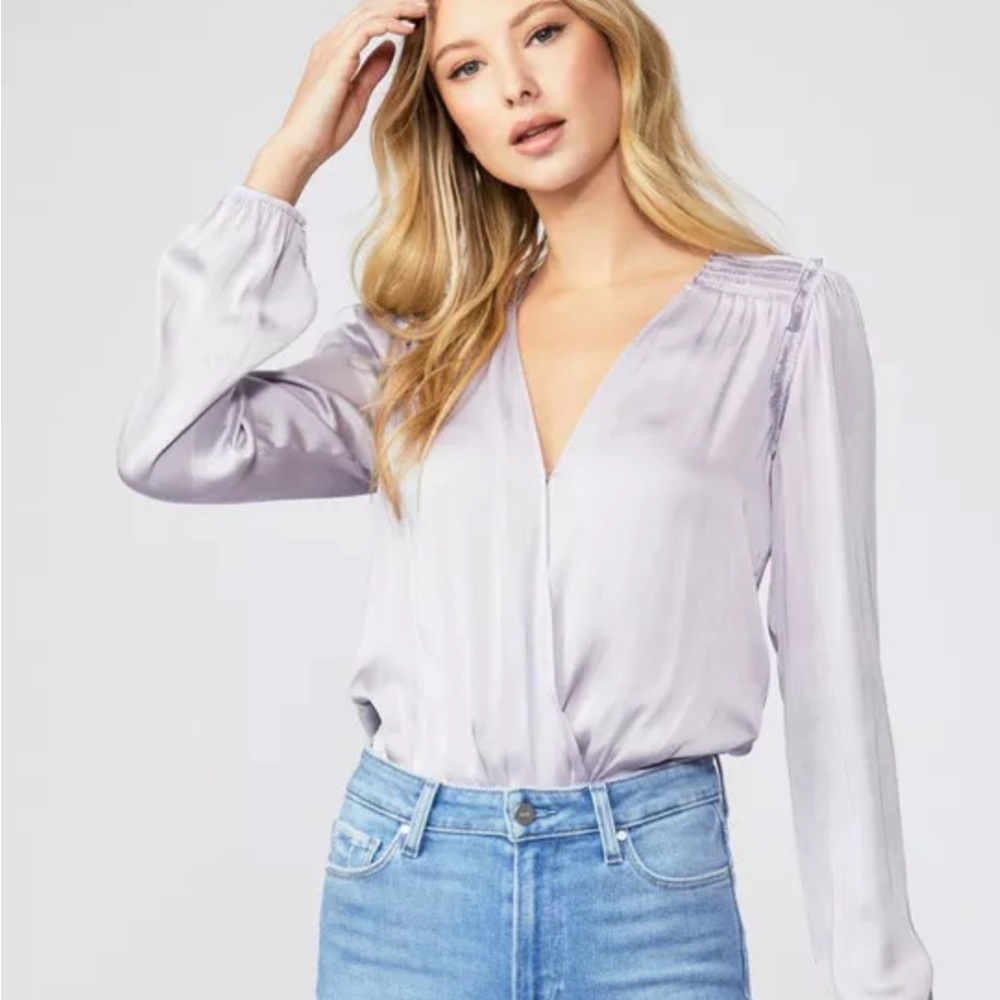 PAIGE lilac long sleeve body suit